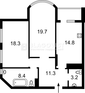 Квартира W-7364720, Іоанна Павла ІІ (Лумумби Патріса), 11, Київ - Фото 2