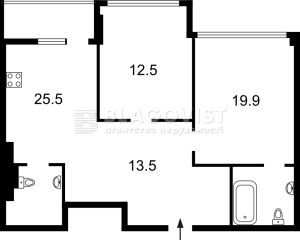 Квартира W-7374698, Верхогляда Андрея (Драгомирова Михаила), 3, Киев - Фото 2