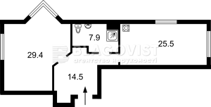 Квартира W-7390212, Верхогляда Андрія (Драгомирова Михайла), 14а, Київ - Фото 1