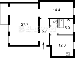 Квартира W-7390915, Інститутська, 24/7, Київ - Фото 1