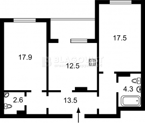 Квартира W-7302838, Причальная, 12, Киев - Фото 1