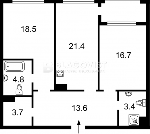 Квартира W-7303271, Джона Маккейна (Кудри Ивана), 3а, Киев - Фото 2