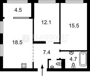 Квартира W-7392106, Виговського Івана (Гречка Маршала), 40/12, Київ - Фото 5
