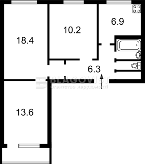 Квартира W-7379837, Тулузы, 2/58, Киев - Фото 12
