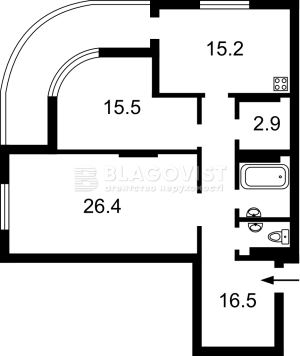 Квартира W-7379491, Кондратюка Юрия, 5, Киев - Фото 10