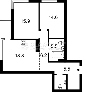 Квартира W-7370597, Семьи Кристеров, 16, Киев - Фото 8
