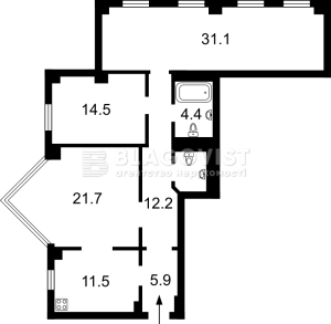 Квартира W-7376971, Воробьева Генерала (Курская), 13е, Киев - Фото 5