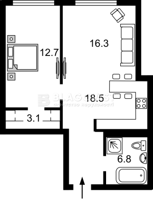 Квартира W-7386428, Саксаганского, Киев - Фото 14