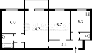 Квартира W-7413483, Голосіївський просп. (40-річчя Жовтня), 122/2, Київ - Фото 1