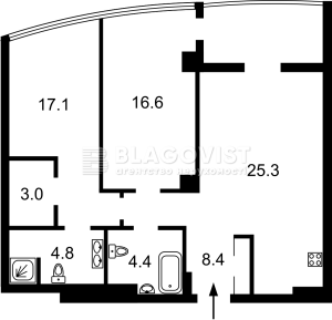 Квартира W-7411097, Иоанна Павла II (Лумумбы Патриса), 12, Киев - Фото 15