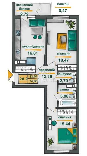Квартира W-7441247, Выговского Ивана (Гречко Маршала), 10с, Киев - Фото 3