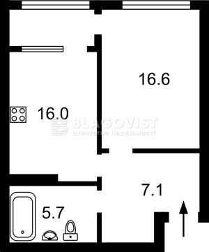 Квартира W-7429309, Сверстюка Евгения (Расковой Марины), 6в, Киев - Фото 3